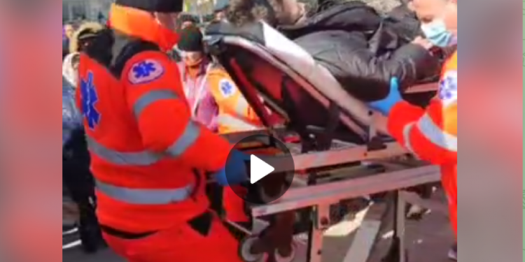 Unei persoane, blocată de poliție la Cimișlia, i s-a făcut rău. A fost nevoie de intervenția medicilor