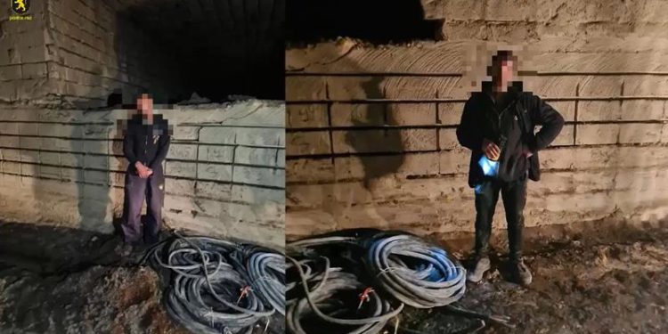 Au adus prejudicii de aproape 20.000 de lei. Poliția oferă detalii despre bărbații care au furat 110 metri de cablu din mina de la Cricova | VIDEO