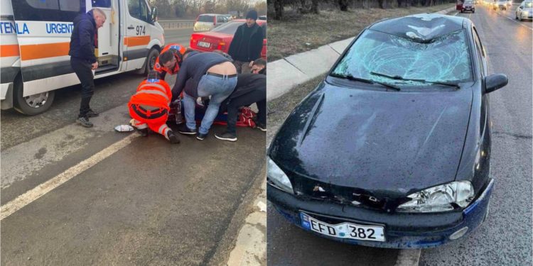 A reușit să frâneze la câțiva zeci de metri de la locul impactului. Imagini exclusive de la accidentul în care a decedat Valerian Railean | VIDEO