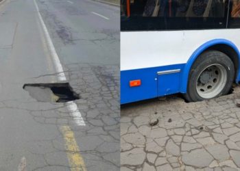 Primăria anunță blocarea circulației troleibuzelor din cauza gropii de pe strada Alexei Mateevici! | VIDEO