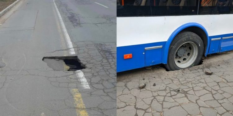 Primăria anunță blocarea circulației troleibuzelor din cauza gropii de pe strada Alexei Mateevici!  | VIDEO