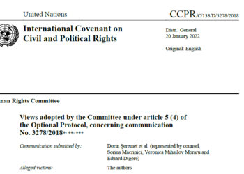 Avocatul Guvernului în cazul Partidului „ȘOR” la CC și actualul ministru al Justiției au reprezentat împreună interesele diasporei în instanță la ONU și au pierdut cazul