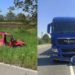 Accident violent la Fălești: O mașină, lovită lateral de un TIR cu semiremorcă, în timp ce se întorcea pe traseu