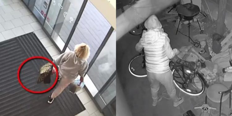 A furat o geantă cu o tabletă electronică și alte bunuri, dintr-un dulap al unui magazin, apoi și o bicicletă dintr-o curte: Suspecta, reținută | VIDEO
