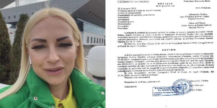 Avocații Marinei Tauber au prezentat actele ce demonstrează că ea nu avea interdicție de a părăsi țara