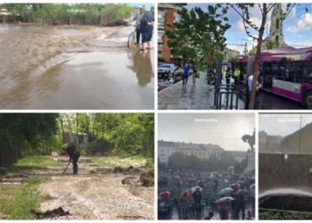 Locuințe inundate și copaci rupți și căzuți peste mașini. Aproape întreaga Românie este cuprinsă de ploi torențiale, vijeliile și grindină | VIDEO