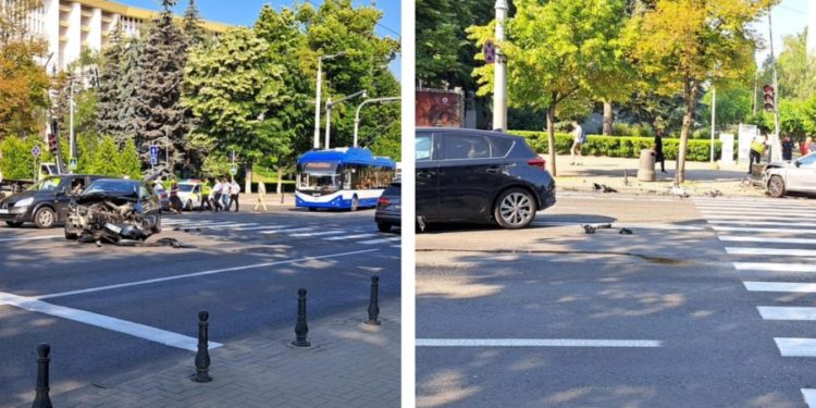 Accident GRAV în centrul Capitalei! Cel puțin o persoană a fost preluată de ambulanță