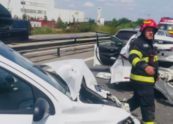 Accident grav la intrare în București. Un copil de cinci ani a fost dus de urgență la spital
