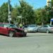 Momentul unui accident de lux în capitală: Un Lexus este lovit de un Mercedes și aruncat într-un Lincoln