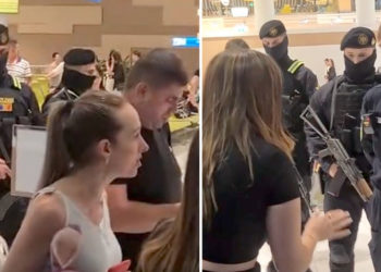 В аэропорту Кишинева сотрудники безопасности вышли к пассажирам с автоматами