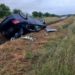 Două tinere, spitalizate, după ce automobilul cu care se deplasau a derapat de pe carosabil și s-a răsturnat, la Nisporeni
