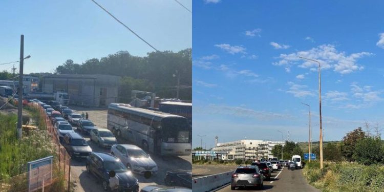 În atenția călătorilor: Punctele de trecere a frontierei cu România, aglomerate. Zeci de mașini așteaptă să iasă din țară