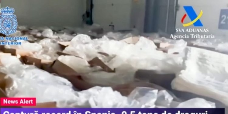Captură record de droguri în Spania. Traficanții au trimis în Europa 9,5 tone de stupefiante