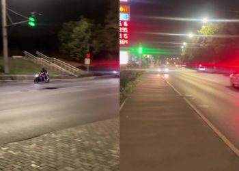 Detalii despre motociclistul care a pus pe jar poliția Capitalei: Conducea fără număr de înmatriculare și avea o concentrație de alcool de 0,85 mg/l în aerul expirat | VIDEO