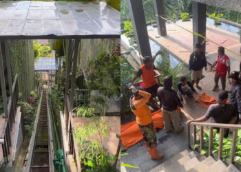 В роскошном отеле на Бали сорвался стеклянный лифт. Пять человек погибли