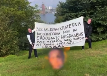 В Швеции сожгли чучело президента Турции Эрдогана