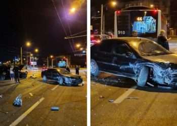 Accident rutier în Capitală: Au fost implicate trei unități de transport, iar un șofer ar fi fost drogat
