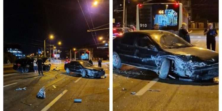 Accident rutier în Capitală: Au fost implicate trei unități de transport, iar un șofer ar fi fost drogat