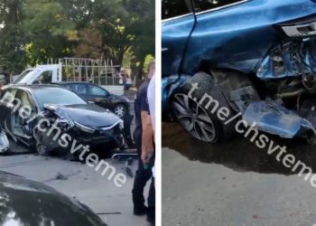 Grav accident rutier pe strada Voluntarilor din Capitală: Două automobile au fost făcute zob