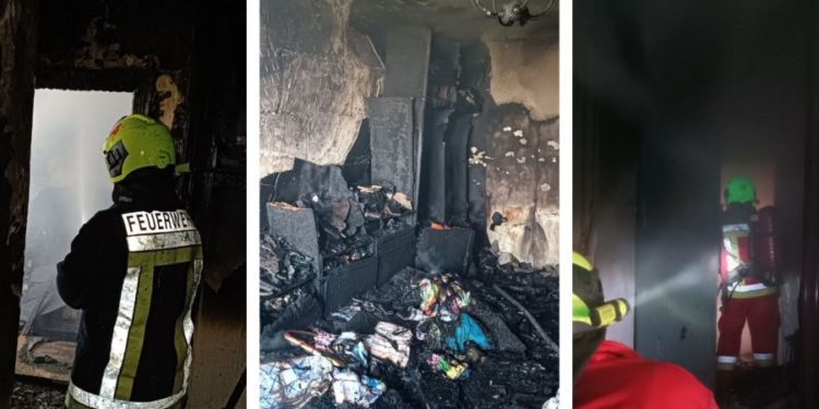 Incendiu puternic într-un bloc locativ din Orhei. Pompierii au evacuat mai multe persoane