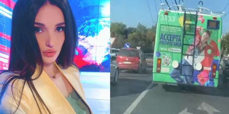 Mașina prezentatoarei TV, Diana Spătărel, zgâriată de un troleibuz în trafic: „RTEC, e grav ce se întâmplă cu șoferii voștri”