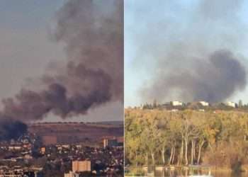 Incendiu de vegetație lângă Grătiești: Fum dens, surprins în apropiere de o stație PECO