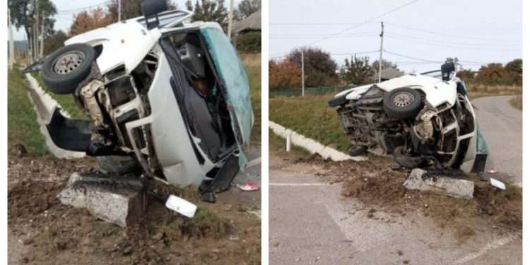 Accident produs în apropierea satului Bahmut. Care este starea șoferului