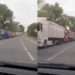 Cozi kilometrice de camioane în apropiere de trecerea frontierei Sculeni: Șoferii se plâng că au rămas blocați de câteva zile în frig și fără mâncare. Cum explică Serviciul Vamal | VIDEO