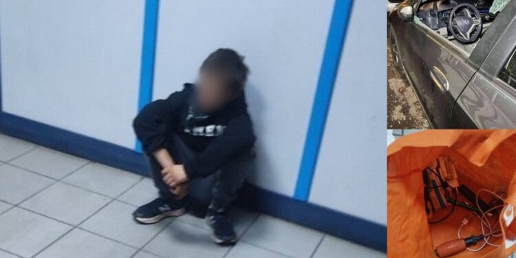 Правоохранители задержали подростка, который ворвался в кофейню, а затем разбил окно автомобиля