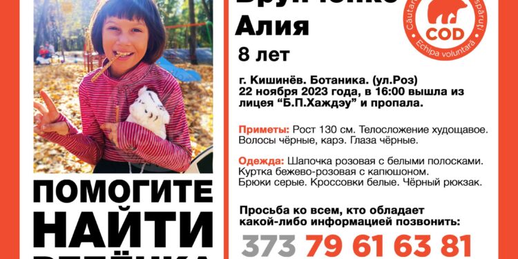 Пропал ребенок! Восьмилетняя школьница вышла из лицея в столичном секторе Ботаника и пропала