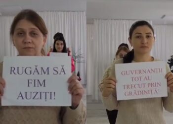 Angajații grădinițelor din țară vor lefuri mai mari: Aceștia au organizat un flash-mob național cu mesaje precum ”Guvernanții tot au trecut prin grădiniță” | VIDEO