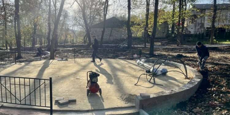 Стройка по-Шоровски: работа по строительству нового парка в Оргееве кипит днем и ночью