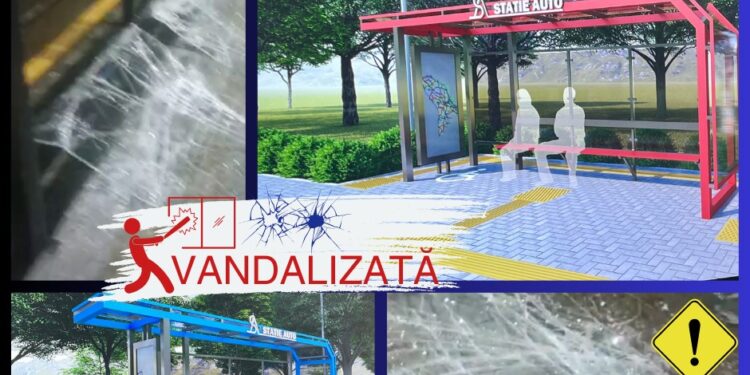 В Фалештском районе вандалы разгромили остановку общественного транспорта