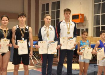 Campioni naționali la gimnastică pe trambulină: Șapte tineri au urcat pe podium la Campionatul și Cupa Republicii Moldova