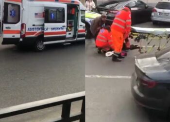 Un pieton a ajuns sub roțile unui Mercedes, în Capitală. Cine se afla la volan