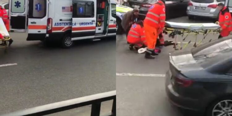 Un pieton a ajuns sub roțile unui Mercedes, în Capitală. Cine se afla la volan