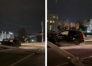 Accident grav pe strada Mihai Viteazul. A fost doborât un pilon de electricitate