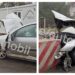 Un șofer s-a tamponat într-o placă de beton, în Capitală. El a ajuns la spital, iar mașina a fost făcută zob