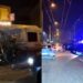 Accident nocturn în capitală: Un Audi s-a răsturnat, după ce s-a izbit de un stâlp, apoi într-un microbuz la o intersecție
