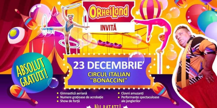 Artiștii renumiți ai circului italian Bonaccini, la OrheiLand: Spectacolul magic începe pe 23 decembrie
