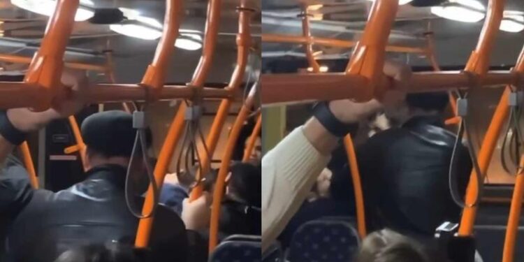 Bătaie în capitală: Doi bărbaţi şi-au împărţit pumni într-un troleibuz plin cu pasageri