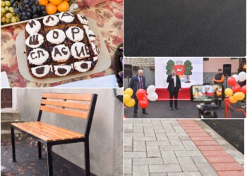 Curtea casei nr.31 de pe strada Vasile Lupu din Orhei, a avut parte de o schimbare majoră: A fost turnat asfalt nou, reconstruite trotuarele și create zone odihnă, dar și unele speciale de uscare a hainelor | VIDEO