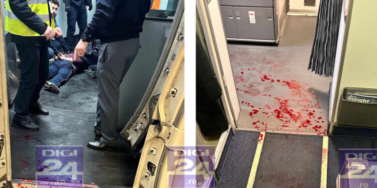 Un pasager și-a tăiat venele cu lama la bordul unui avion Bruxelles-Otopeni. În aeronavă se aflau Mircea Geoană, Raed Arafat și Rovana Plumb
