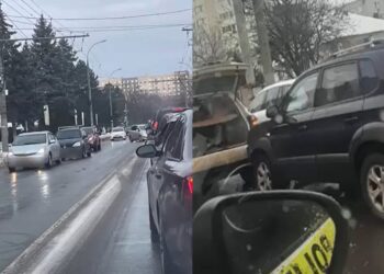 Timp de 2 ore, în Chișinău s-au produs 40 accidente rutiere