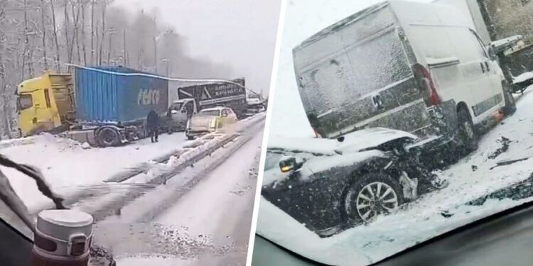 Массовые ДТП и рекордные снегопады. В Москву пришел циклон «Ольга»