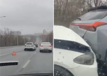 В столице произошла авария с участием пяти автомобилей