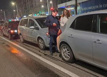 Accident în centrul capitalei: Cinci mașini s-au tamponat pe bd. Ștefan cel Mare