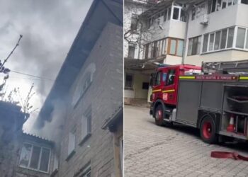 Incendiu într-un apartament din centrul capitalei: Trei echipaje de pompieri au intervenit