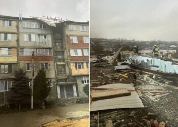 В Чадыр-Лунге сильный ветер сорвал крышу с жилого дома