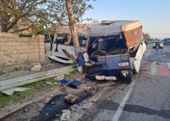 Страшное ДТП в Магдачештах: Столкнулись грузовик и маршрутка. 16 пострадавших среди которых несовершеннолетние